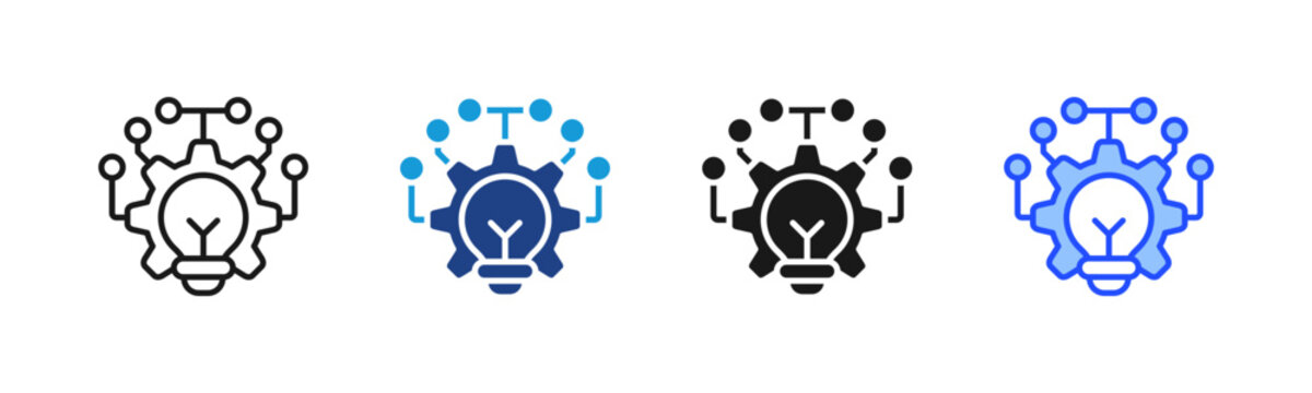 Innovation System icon set multiple style collection