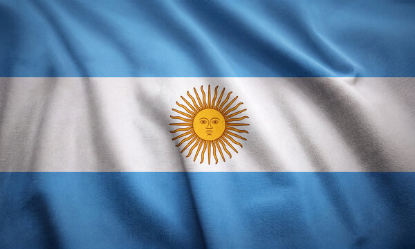 flag of argentina waving in the wind