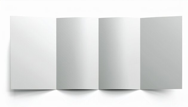 white blank square double gate fold opened on white background trifold leaflet brochure booklet flyer or invitation card mockup mock up front side isolated