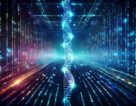 genetic and binary code futuristic fiction