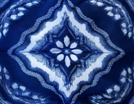 pattern of indigo batik dye on cotton cloth dye indigo fabric b