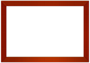 Marco rectangular rojo con borde de líneas finas y centro vacío © Gabrieuskal