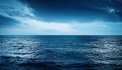 Fototapeta premium dark and blue ocean vast ocean and calm