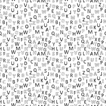Alphabet Letters Seamless Pattern