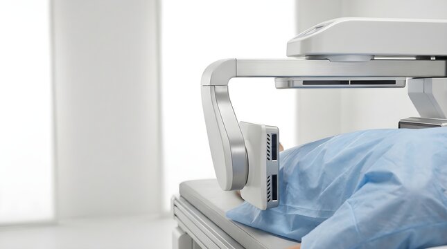 Medical DEXA scan procedure for bone density testing to support World Osteoporosis Day screening