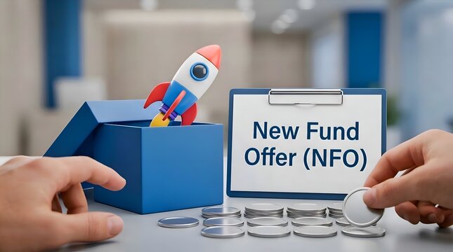 New Fund Offer NFO Investment Concept with Professional Selecting Business Opportunity and Financial Growth Strategy