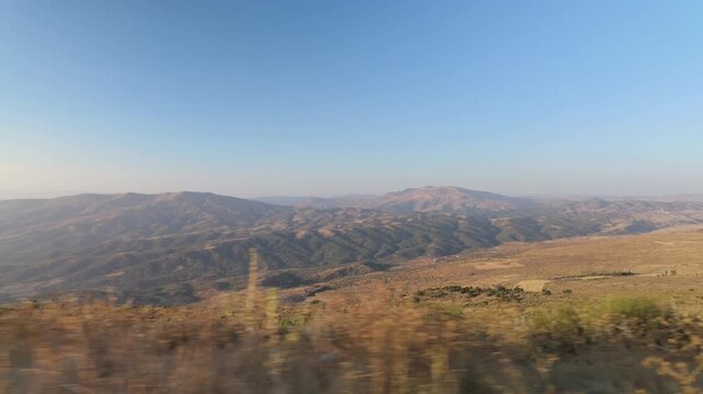 Summer  panoramic landscape in the mountains