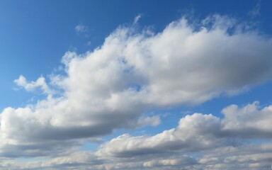 Fototapeta premium Beautiful cloudscape in blue sky, natural clouds background