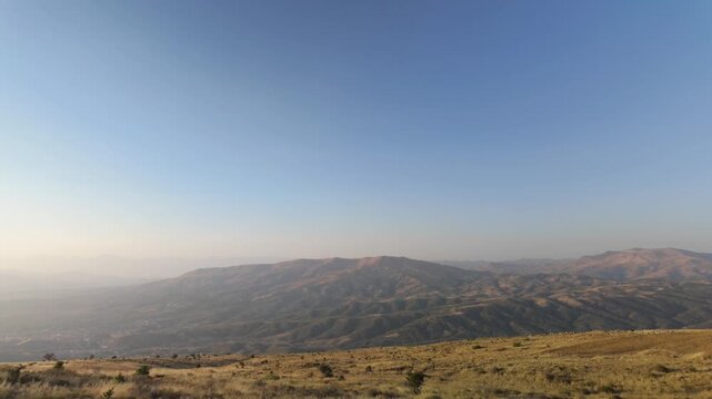 panoramic view of the mountains in summer 