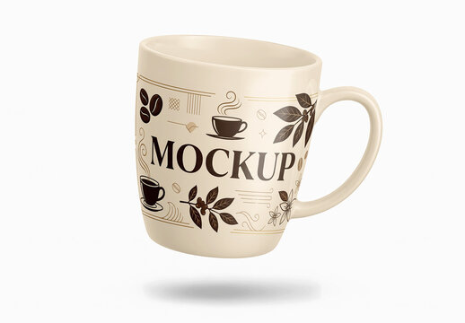 Mug Floating Studio Mockup