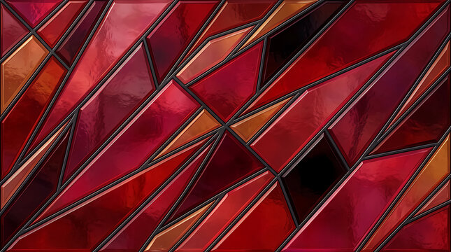Abstract dark red and orange geometric triangle pattern with sharp lines and modern style