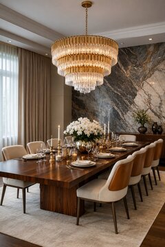 Contemporary Luxe Dining Space