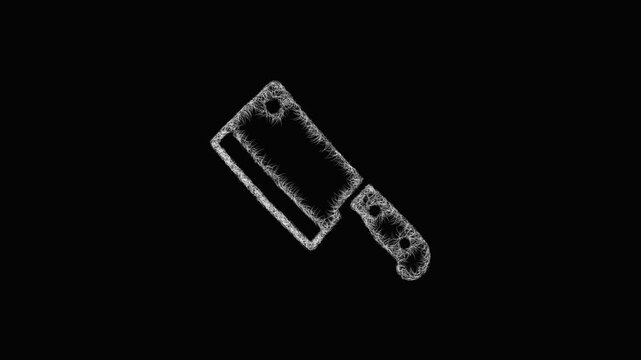 Sketch meat cleaver icon animation - smooth progressive reveal