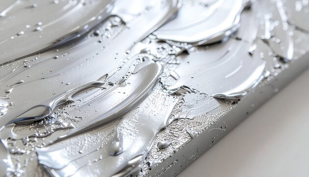 Close-up of ice crystals forming on metal surface.