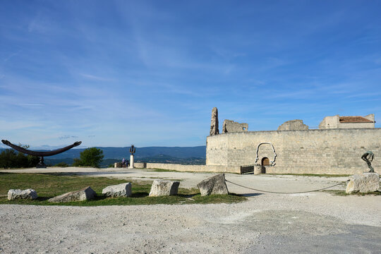 Ruin of the Marquis de Sade's castle in Lacoste, France