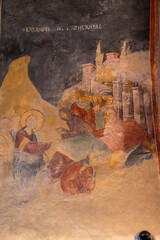 mural paintings and mosaics inside of an acient church © Raul