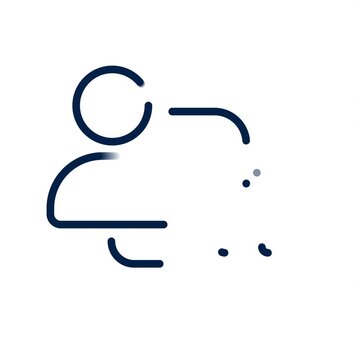 Animated Line Icon of Human and Robot Interaction Representing AI Collaboration