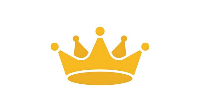 Simple yellow crown icon design