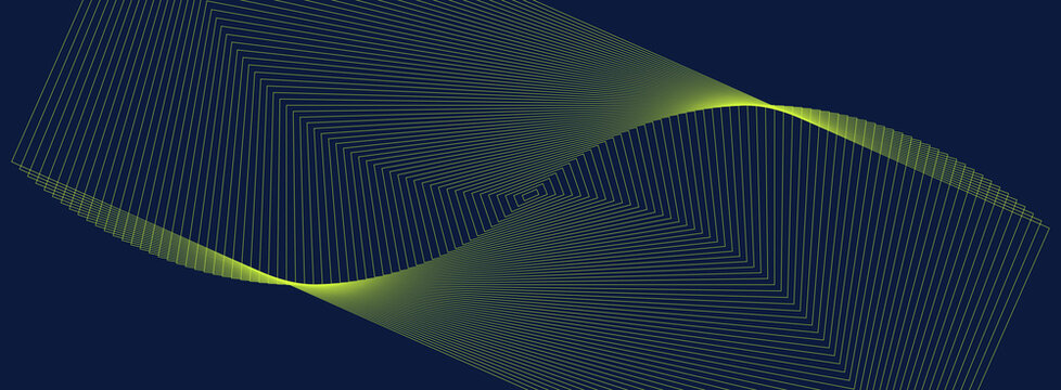 Abstract dark blue background with intersecting wavy lines forming a sinuous pattern.