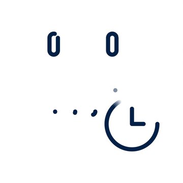 Calendar and Clock Icon Line Art Animation