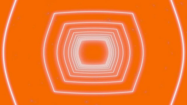 A loop animation light tunnel of rectangles background with motion blur effect and particle