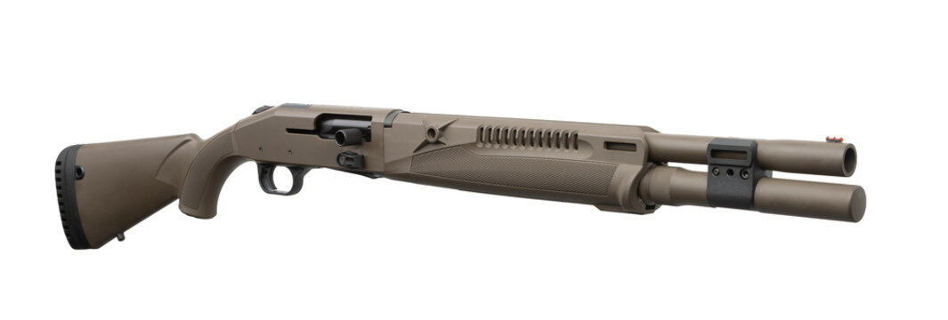 Semi automatic hunting shotgun side view