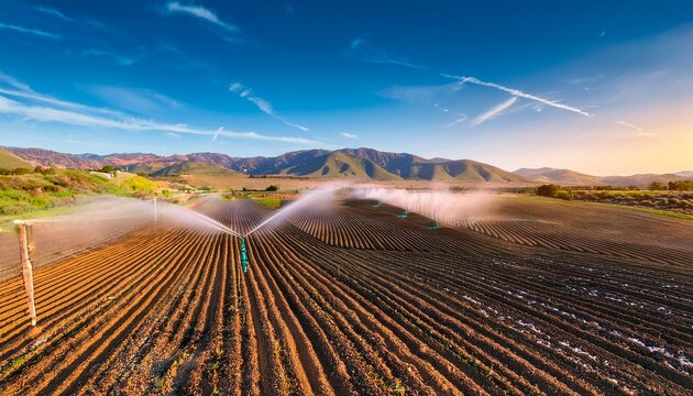 springtime hydroseeding in rural landscape valley center california