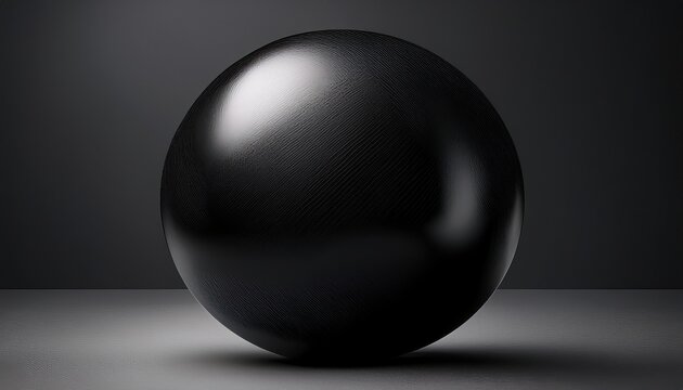 black ball realistic black sphere matte black round globe