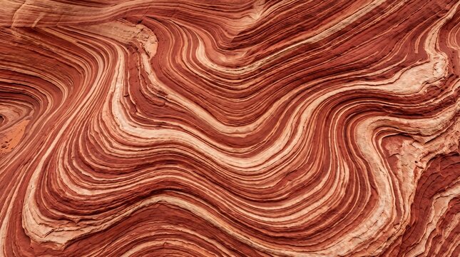 American desert rock striation abstract - swirling red and cream layers, Premium Nature Stock Photography Capture.