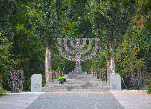 KIEV UKRAINE: Memorial of Babi Yar is a ravine and a site of massacres carried out by German forces and Ukrainian collaborators during their campaign against the Soviet Union in World War II.