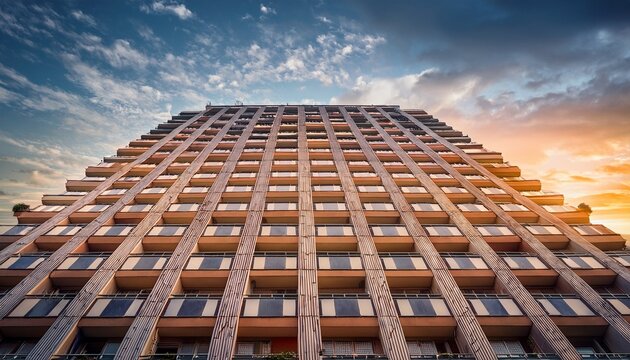 brutalist block of flats in warsaw