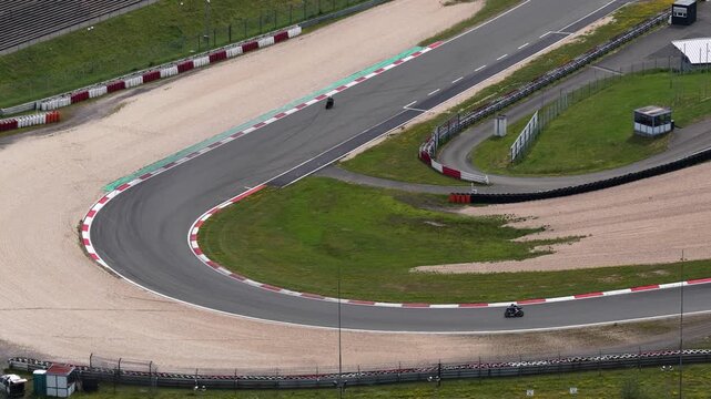 Motorbike racing on the nurburgring nordschleife race track