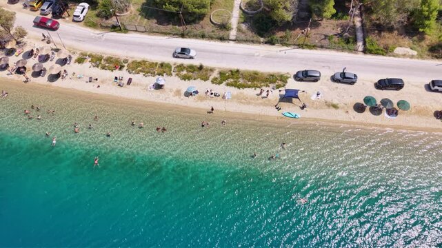 Toroni, Greece, Sithonia, Halkidiki, Chalkidiki, Toroni beach, Greek beach, Greek coast, Mediterranean, Aegean Sea, beach, sandy beach, coastline, seaside, turquoise water, crystal clear water, clear 