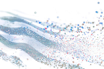 Fototapeta premium USA flag glitter animal shark.