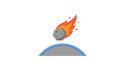 Fiery asteroid burning up entering atmosphere © Emas