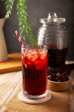 Hibiscus cooler. In Mexico, known as Agua de Jamaica, an infusion made from the hibiscus flower (Hibiscus sabdariffa), which is said to have multiple health benefits. It can be enjoyed hot or cold.