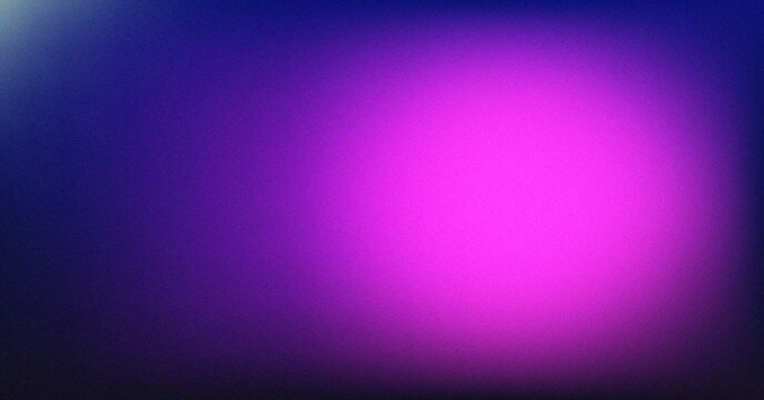 Vibrant neon purple and blue abstract gradient composition with textured film noise for digital creative works