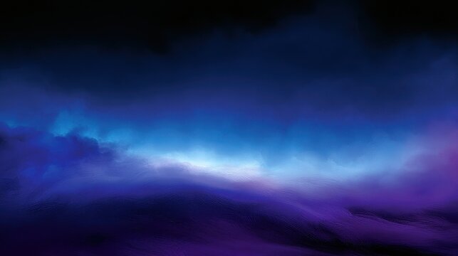 Blue Purple Glowing Fog Wave: Abstract Mist and Color Smoke Backdrop