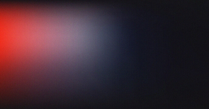 Artistic abstract background featuring warm red and cool blue blended gradients with vintage film grain textures