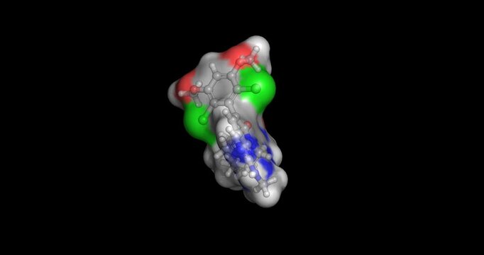 PRN-1371, covalent pan-FGFR inhibitor and anti-cancer targeted drug, 3D molecule 4K spinning 