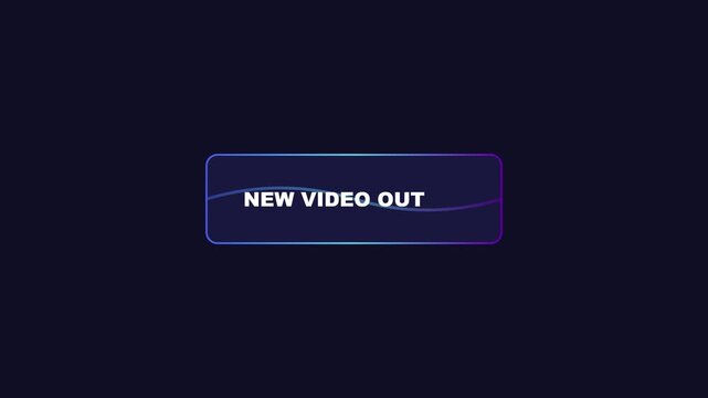 New out animated lower third with modern gradient border and minimalist typography for social media creators animation 4k