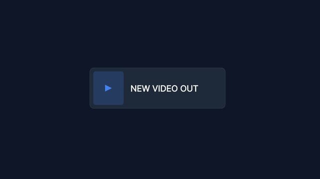 New out notification button ui animation for social media marketing and engagement 4k user interface