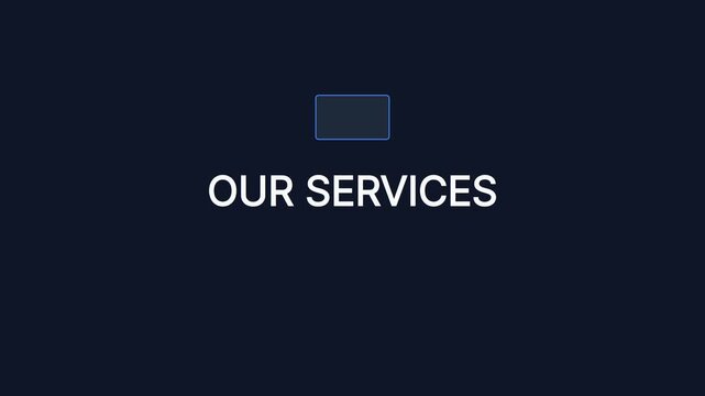 Our services minimalist motion title card for corporate presentations and business marketing animation 4k