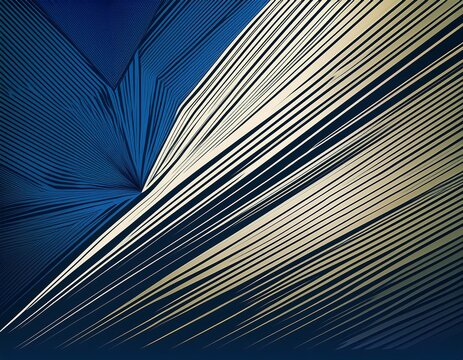 lines dynamically descend and diverge a break or crack geometric pattern symmetry multiple stripes of varying thickness for a brochure poster cover card presentation or banner