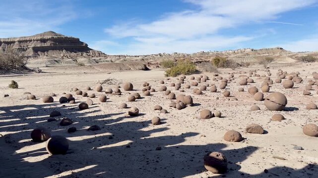 Panoramic Landscape of Bocce Court in Ischigualasto Provincial Park, San Juan, Argentina