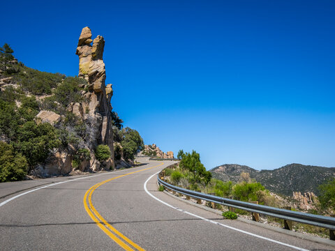 The Catalina Highway  and General Hitchcock Highway. In the Santa Catalina Mountains  often called the Mount Lemmon Scenic Byway; outside Tucson Arizona, USA