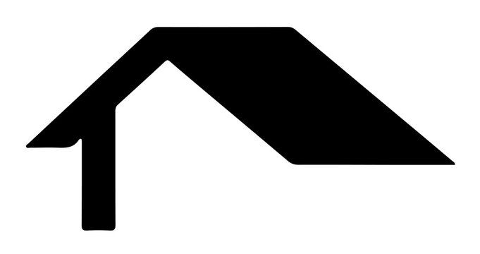 Modern real estate logo icon with geometric house roof vector corporate silhouette