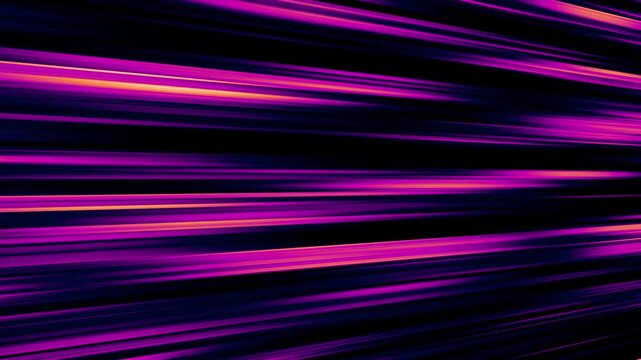Purple and pink anime speedlines moving right on black background seamless loop