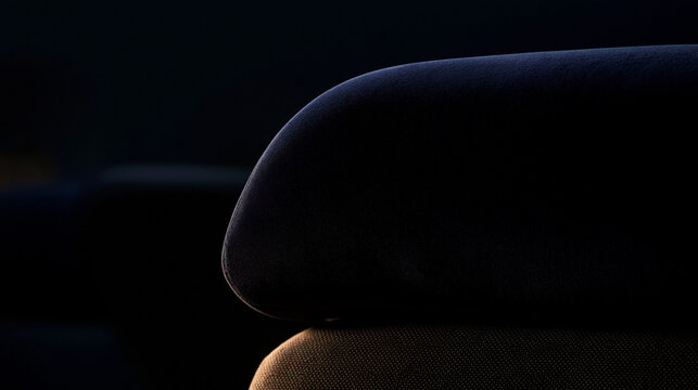 Dark Velvet Upholstery Detail with Dramatic Rim Lighting