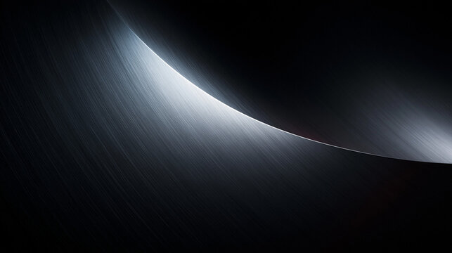 Abstract Curved Geometric Surface with Dramatic Light and Shadow